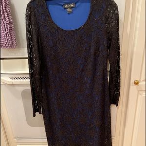 Black Lace Sequin Cocktail dress
